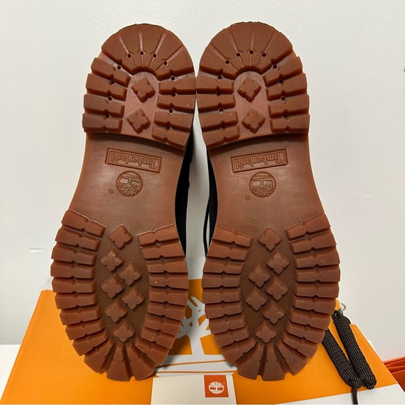 Timberland Boots Men's 11 Warm Lined 6" WATERPROOF Black Nubuck Plaid Tan Boots - Picture 10 of 13